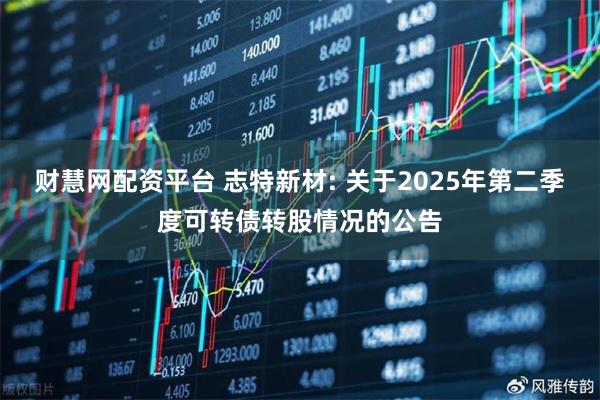 财慧网配资平台 志特新材: 关于2025年第二季度可转债转股情况的公告
